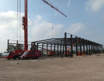 plaatsing staalconstructie nieuwbouw Spinder