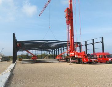 plaatsing staalconstructie nieuwbouw Spinder