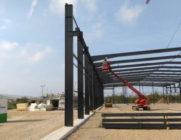 plaatsing staalconstructie nieuwbouw Spinder